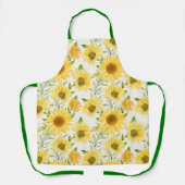 黄スタイリッシュ色ひまわり エプロン (正面)