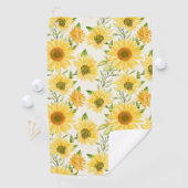 黄スタイリッシュ色ひまわり ゴルフタオル (インサイチュ)