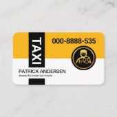 黄スタイリッシュ色タクシカラー層駆動 名刺 (正面)