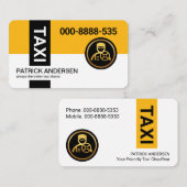 黄スタイリッシュ色タクシカラー層駆動 名刺 (正面/裏面)