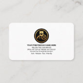 黄スタイリッシュ色タクシーのチェックボックスCabドライバ 名刺 (裏面)