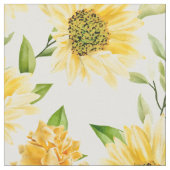 黄スタイリッシュ陽花模様織物 ファブリック (クローズアップ)