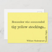 黄ストッキング葉書 ポストカード (正面/裏面)