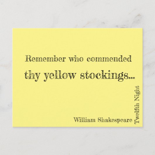 黄ストッキング葉書 ポストカード (正面)