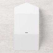 黄ストライプのベビーブランチ招待状とブックカード オールインワン招待状 (外側)