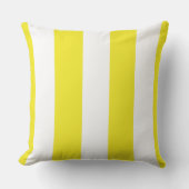 黄ストライプの色と白の屋内 アウトドアクッション (正面)