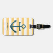 黄ストライプ色いかり ラゲッジタグ (正面横)