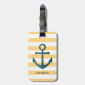 黄ストライプ色いかり ラゲッジタグ (裏面縦)