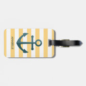 黄ストライプ色いかり ラゲッジタグ (裏面横)