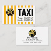 黄ストライプ色タクシー運転手 名刺 (正面/裏面)