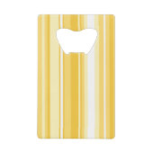 黄ストライプ色 クレジットカード栓抜き (正面)