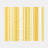 黄ストライプ色 フリースブランケット (正面(横))