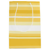 黄ストライプ色 ミディアムペーパーバッグ (正面)