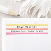 黄ストライプ色 |差出人住所ラベル ラベル (インサイチュ)