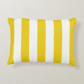 黄ストライプ色、白ストライプ色、パストライプのターン アクセントクッション (裏面)