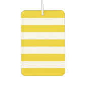 黄ストライプ色、白ストライプ色、パストライプのターン カーエアーフレッシュナー (正面)