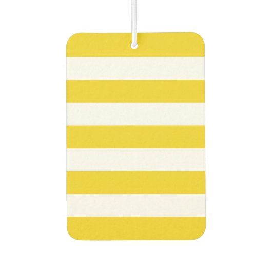 黄ストライプ色、白ストライプ色、パストライプのターン カーエアーフレッシュナー (正面)