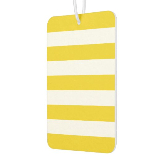 黄ストライプ色、白ストライプ色、パストライプのターン カーエアーフレッシュナー (左)