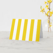 黄ストライプ色、白ストライプ色、パストライプのターン カード (黄色い花)