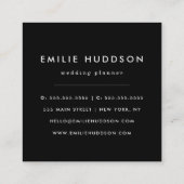 黄ストライプ色、白ストライプ色、パストライプのターン スクエア名刺 (裏面)