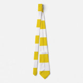 黄ストライプ色、白ストライプ色、パストライプのターン ネクタイ (裏面)