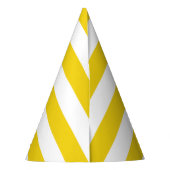 黄ストライプ色、白ストライプ色、パストライプのターン パーティーハット (裏面)