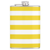 黄ストライプ色、白ストライプ色、パストライプのターン フラスク (正面)