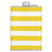 黄ストライプ色、白ストライプ色、パストライプのターン フラスク (裏面)