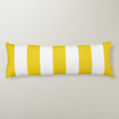 黄ストライプ色、白ストライプ色、パストライプのターン ボディピロー (裏面)