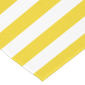 黄ストライプ色、白ストライプ色、パストライプのターン ミディアムテーブルランナー (コーナー)