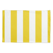 黄ストライプ色、白ストライプ色、パストライプのターン 枕カバー (裏面)