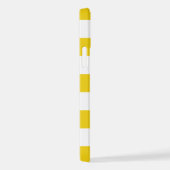 黄ストライプ色、白ストライプ色、パストライプのターン iPhoneケース (右側面)