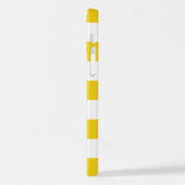 黄ストライプ色、白ストライプ色、パストライプのターン iPhoneケース (左側面)