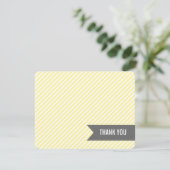 黄ストライプ色FLAT Thank Notes 招待状 (スタンド正面)