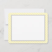 黄ストライプ色FLAT Thank Notes 招待状 (裏面)