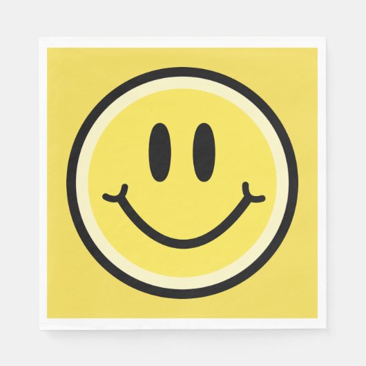 黄スマイル スタンダードランチョンナプキン (正面)