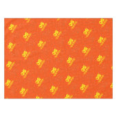 黄タイポグラフィ50誕生日 テーブルクロス (正面(横))