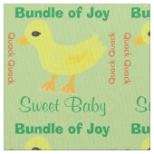 黄ダッキー（アヒルちゃん） ファブリック (クローズアップ)