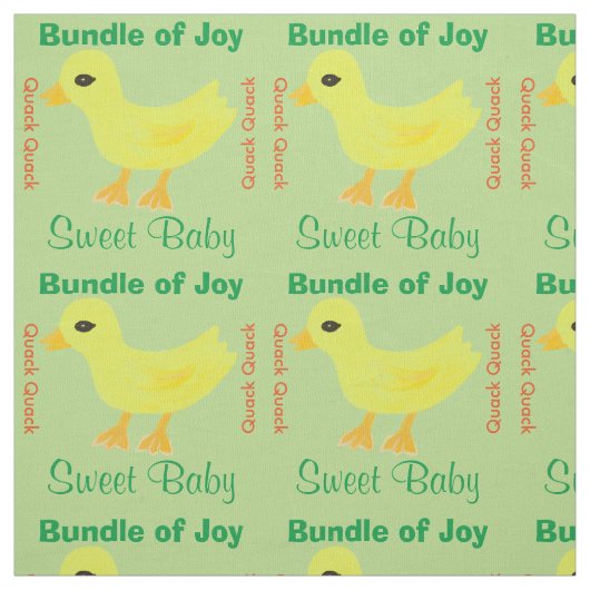 黄ダッキー（アヒルちゃん） ファブリック (見本)