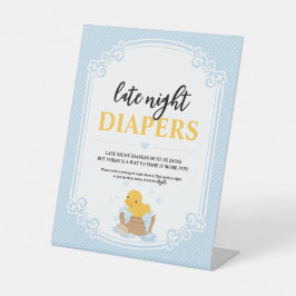 黄ダッキー(アヒルちゃん)深夜おむつ足売り徴候 台座サイン