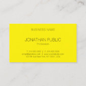 黄テンプレートプロフェッショナルエレガントトレンディー 名刺 (裏面)