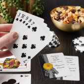 黄デイジー白黒結婚水玉模様 トランプ (インサイチュ)