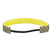 黄デイジー花抽象芸術 アスレチックヘッドバンド (裏面)
