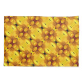 黄デイジー花花びらと中柄 枕カバー (裏面)