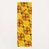 黄デイジー花花びら模様パーソナライズされた ヨガマット (正面)