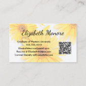 黄デイジー院生QRコード コーリングカード (裏面)