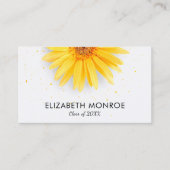 黄デイジー院生QRコード コーリングカード (正面)