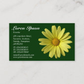 黄デイジー – 濃い緑003300 名刺 (裏面)