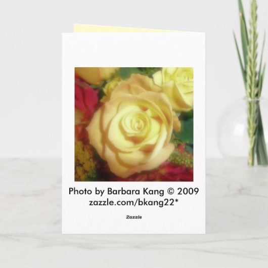 黄バラ カード (裏面)