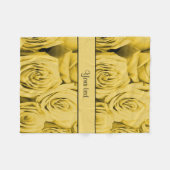 黄バラ フリースブランケット (正面(横))